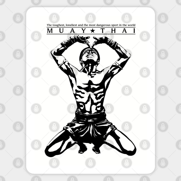 Muay Thai Wai Kru Sticker by KewaleeTee